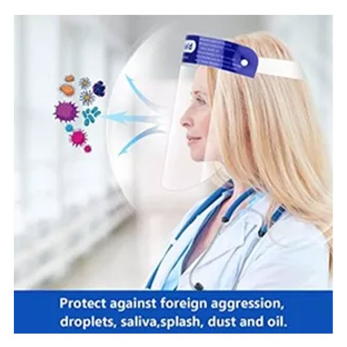 thumbnail image 2 of Anti-Fog Full Face Splash Proof Protective Shield Cap – Empty Top, Adjustable 2 of 5