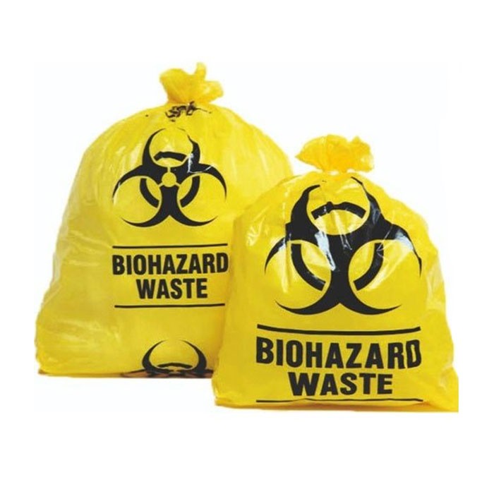 Biohazard bags for safe disposal of medical waste