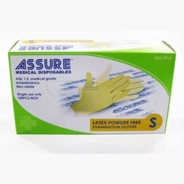 ASSURE LATEX EXAM GLOVES POWDER-FREE
