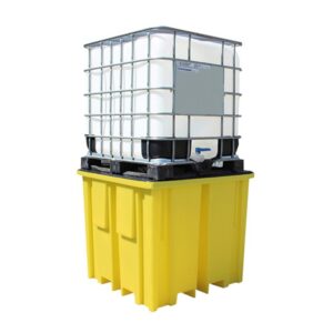 Single IBC spill pallet , IBC secondary containment pallet with ready stock, IBC tote pallet singapore, 100% chemical resitstant pallet - 3 years warranty