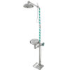 Emergency Safety Shower: A safety equipment designed to provide immediate drenching to individuals who have been exposed to hazardous chemicals or substances. The safety shower releases a continuous flow of water to rinse off contaminants from the body, helping to prevent injuries and minimize the effects of chemical exposure. It is a vital component of workplace safety and emergency response protocols.