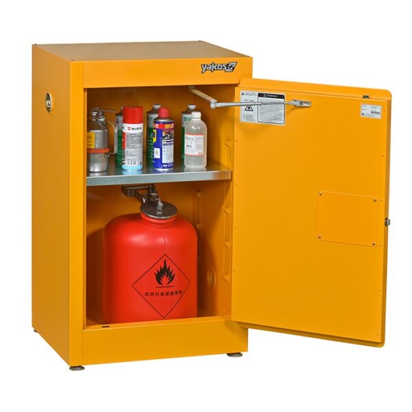 12-gallon flammable cabinet with secure locking mechanism
