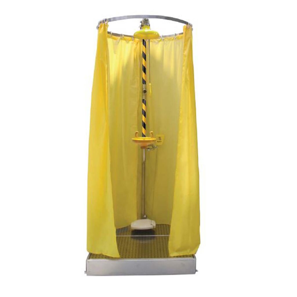 Curtain Booth Type Emergency Shower & Eyewash