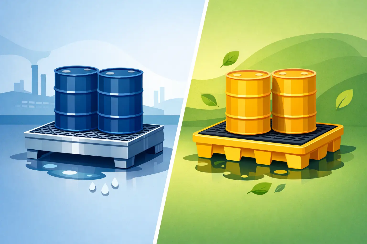 Steel Versus Polyethylene Spill Pallets