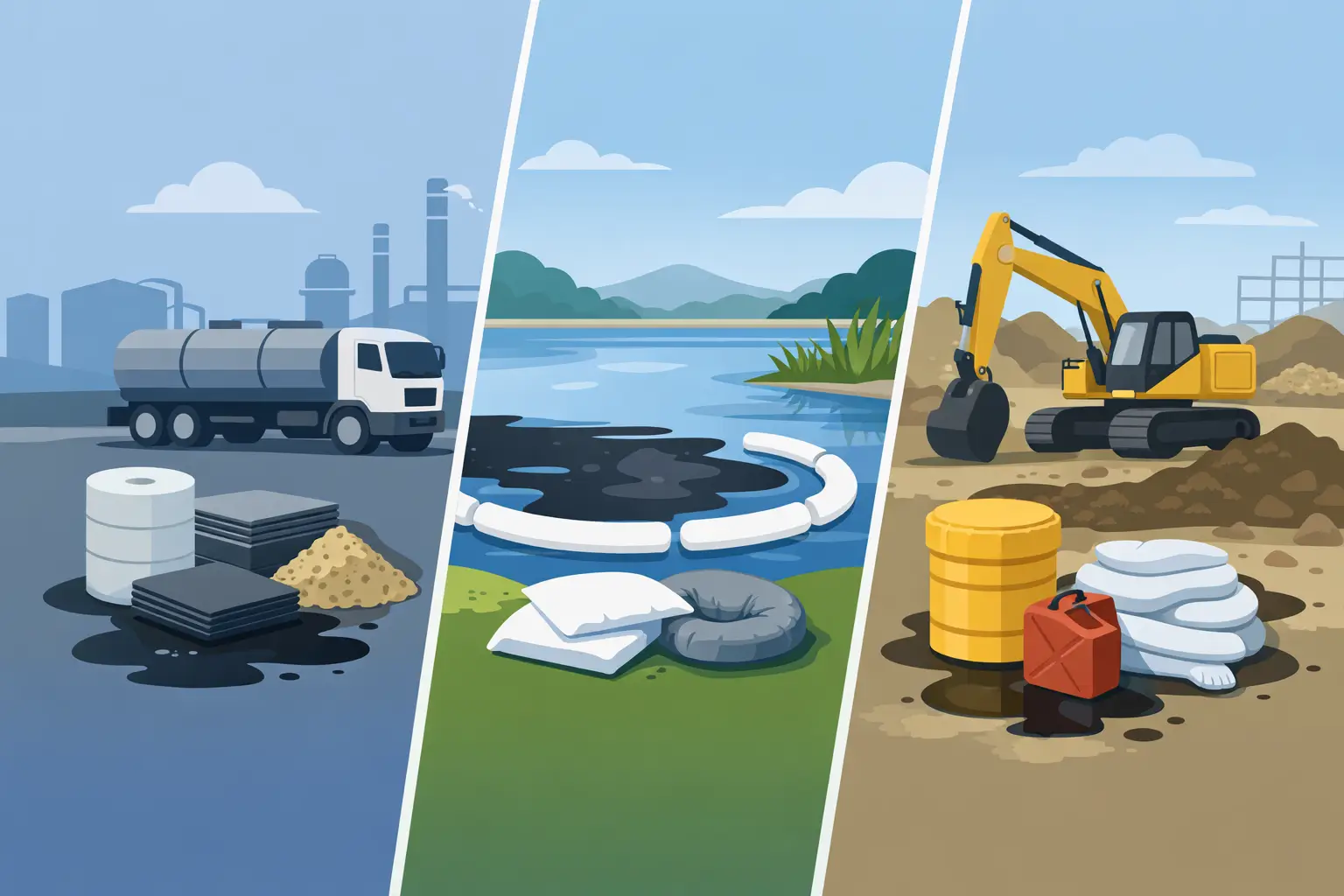 Best Absorbents for Fuel Spills by Site Need