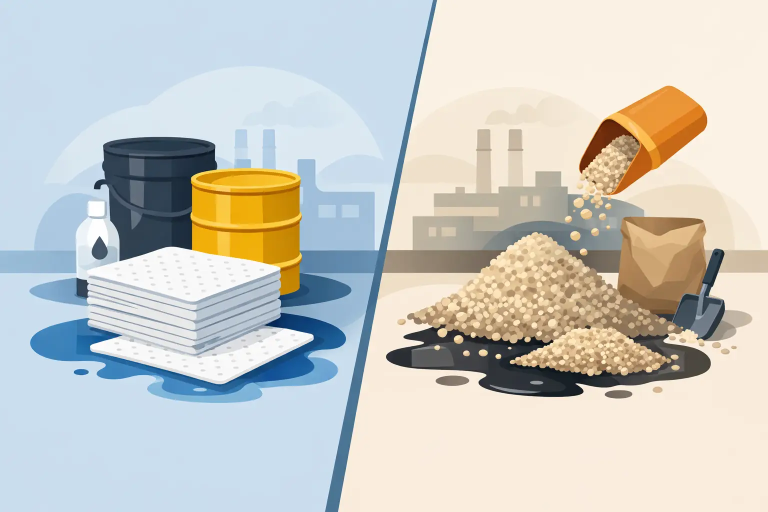 Sorbent Pads vs Loose Absorbents Compared