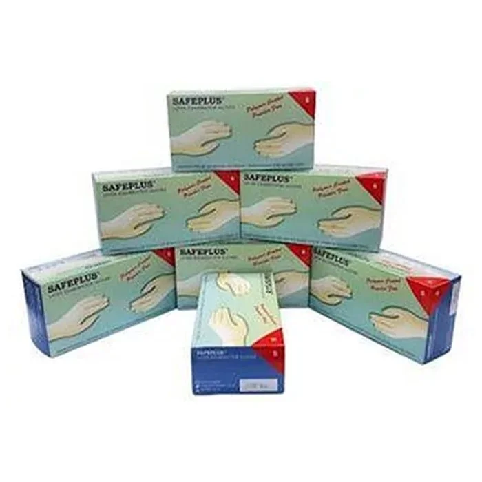 X-LATEX.jpg Safeplus Latex Examination Gloves Powder Free- 9inch