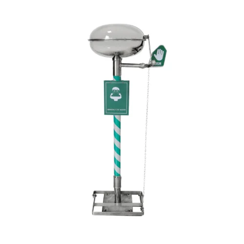 Stainless Steel Pedestal Emergency Eyewash Station – Reliable Safety Equipment for Immediate Eye Rinse