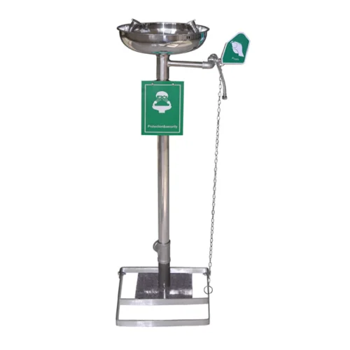 Stainless Steel Pedestal Emergency Eyewash Station – Reliable Safety Equipment for Immediate Eye Rinse